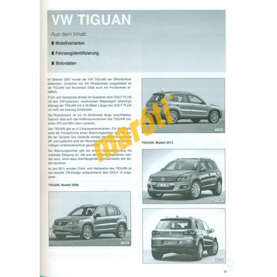 Volkswagen Tiguan ab 2007 (Javítási kézikönyv)