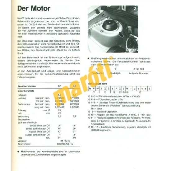 Volkswagen Jetta 60 PS (Javítási kézikönyv)