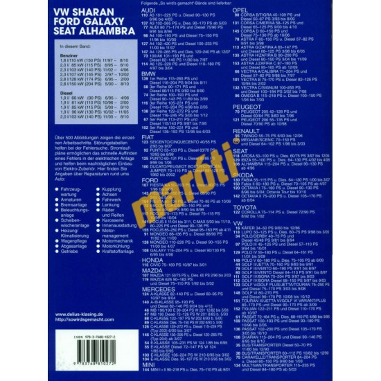 Volkswagen Sharan Ford Galaxy und Seat Alhambra 1995- (Javítási kézikönyv) Volkswagen Sharan Ford Galaxy und Seat Alhambra 1995- (Javítási kézikönyv)