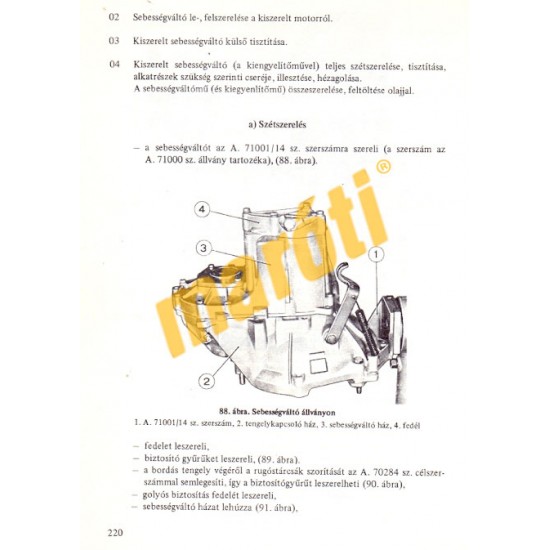 Zastava 1100 és 1300 javítási iránydíjak és iránynormák
