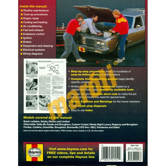 Buick, Oldsmobile & Pontiac Full-size (RWD) 1970 - 1990