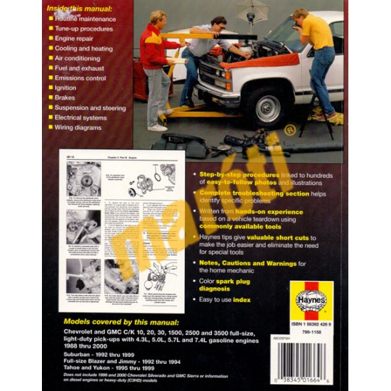 Chevrolet & GMC Pick-ups, 2WD & 4WD 1988 - 1998 and 1999 and 2000