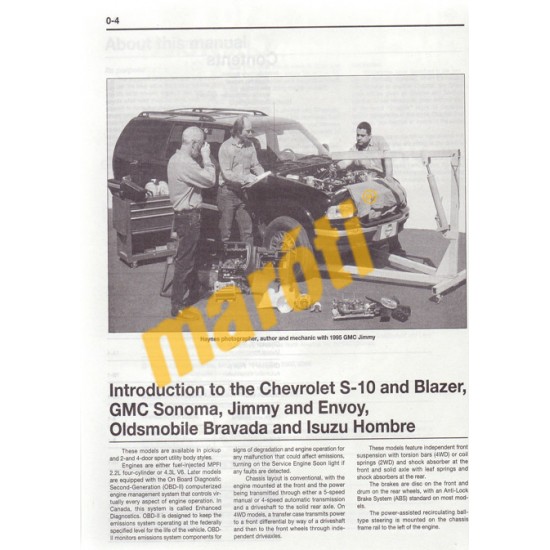 Chevrolet S-10 & GMC Somona Pick-ups 1994 - 2004