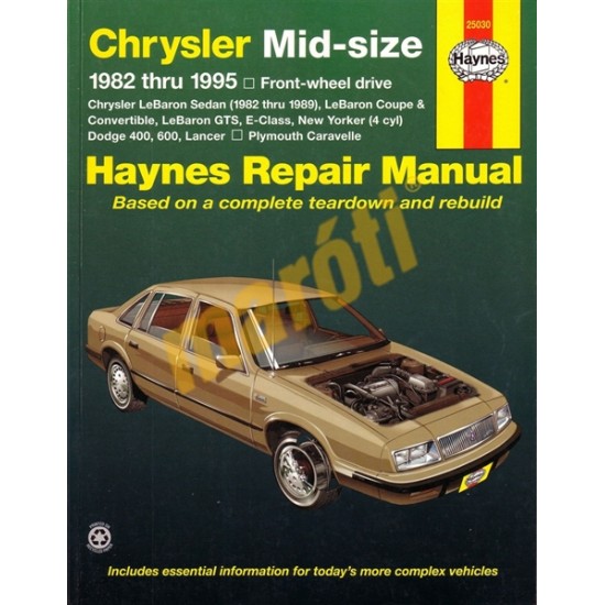 Chrysler Mid-Size Sedans (FWD) 1982 - 1995 Chrysler Mid-Size Sedans (FWD) 1982 - 1995