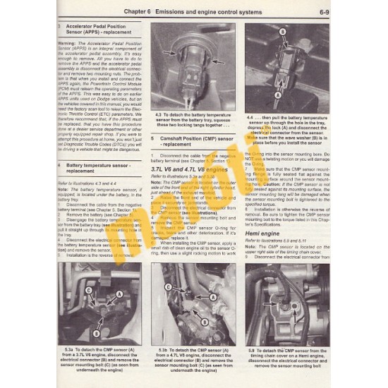 Dodge Durango 2004 - 2006 & Dakota Pick-ups 2005 - 2006