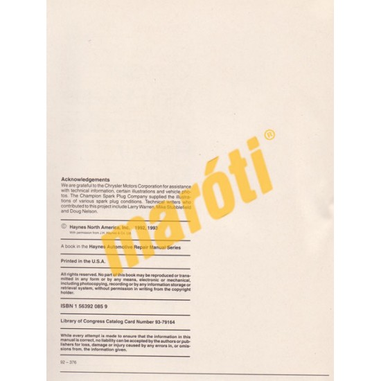 Dodge Ram D50 Pick-up & Raider 1979 - 1993