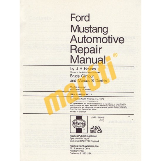 Ford Mustang V8 1964 1/2 - 1973