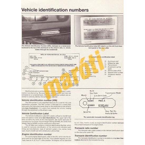 Ford Tempo & Mercury Topaz 1984 - 1994