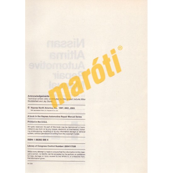 Nissan Altima, 1993 - 2004