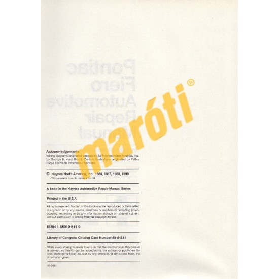 Pontiac Fiero 1984 - 1988