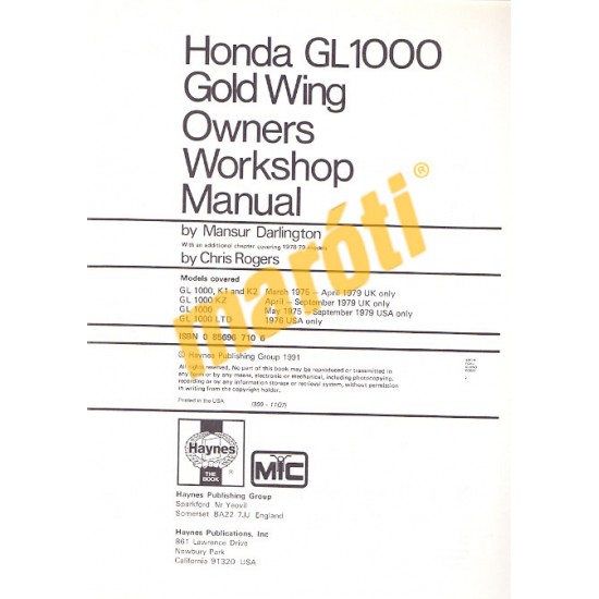 Honda GL1000 Gold Wing (1975 - 1979)