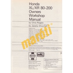Honda XL/XR 80, 100, 125, 185 & 200 2-valve Models (1978 - 1987)