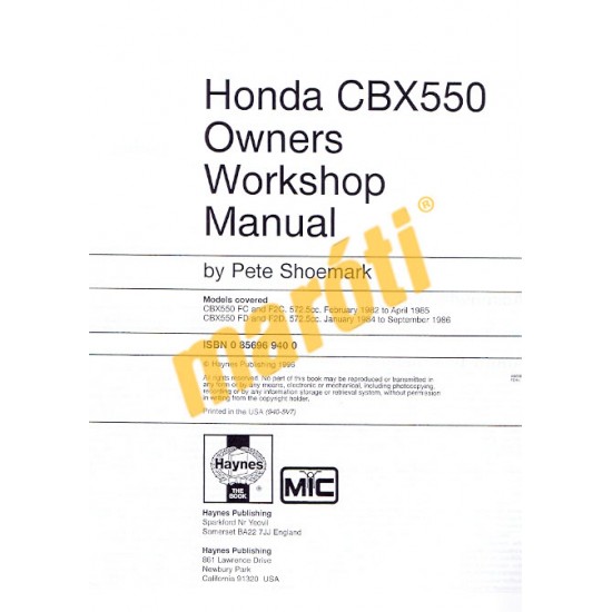 Honda CBX550 Four (1982 - 1986)