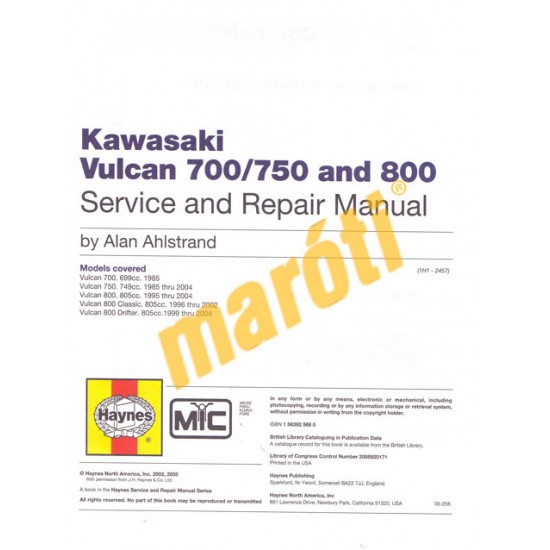 Kawasaki Vulcan 700/750 & 800 (1985 - 2004)