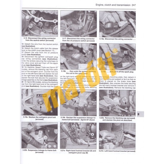Triumph Daytona, Speed Triple, Sprint & Tiger 1997 -2000