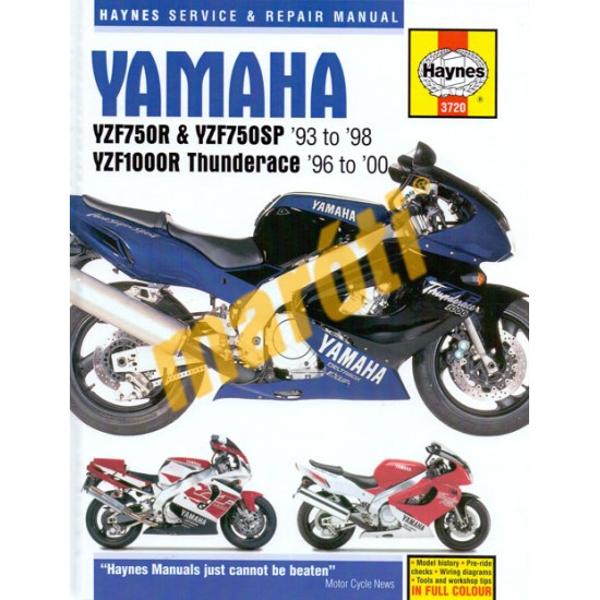 Yamaha YZF750 & YZF750SP 1993 - 1998, YZF1000R Thunderace 1996 - 2000