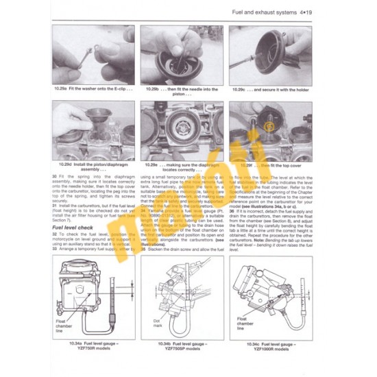Yamaha YZF750 & YZF750SP 1993 - 1998, YZF1000R Thunderace 1996 - 2000