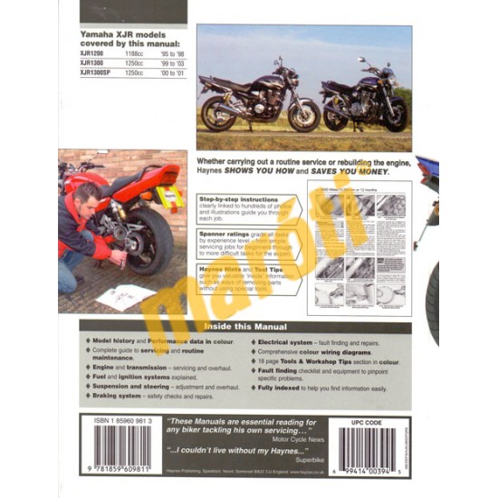 Yamaha XJR1200 & 1300 1995 - 2003