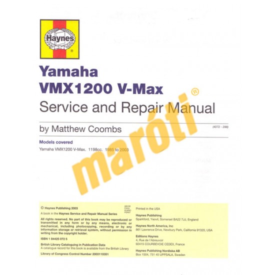 Yamaha VMX1200 V-Max 1985 - 2003