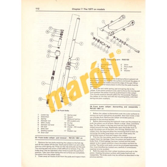 Yamaha RS/RXS100 & 125 Singles 1974 - 1995