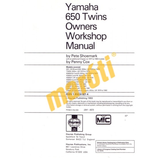 Yamaha 650 Twins 1970 - 1983