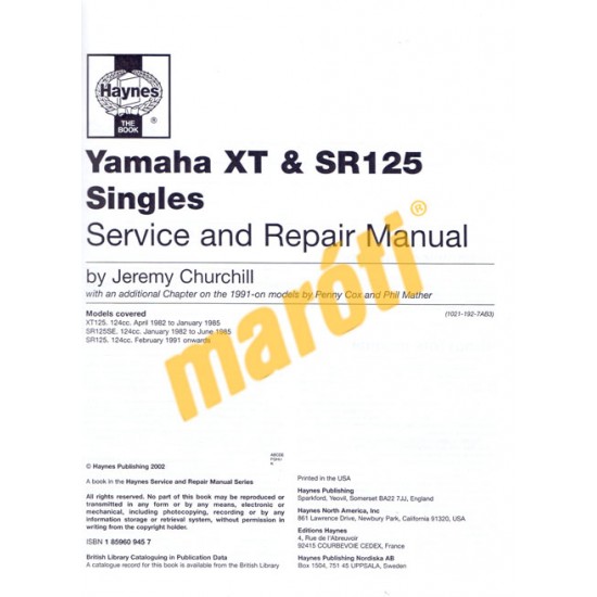 Yamaha XT & SR125 Singles 1982 - 2002
