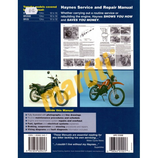 Yamaha XT & SR125 Singles 1982 - 2002