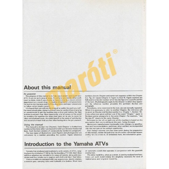 Yamaha ATVs 1980 - 1985