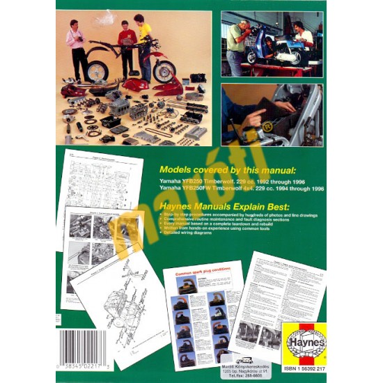 Yamaha YFB250 Timberwolf ATVs 1992 - 1996