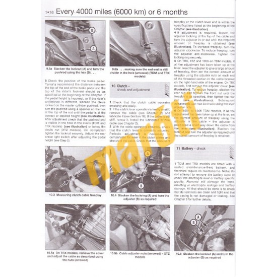Yamaha TDM850 & TRX850 1991 - 1999, XTZ750 Super Ténéré 1989 - 1995