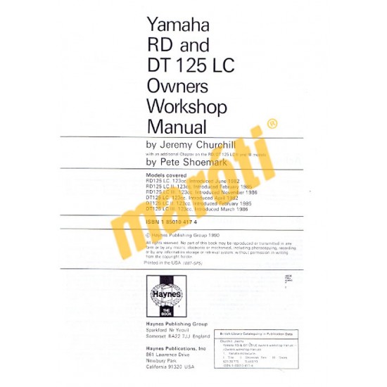 Yamaha RD & DT125 LC 1982 -1987