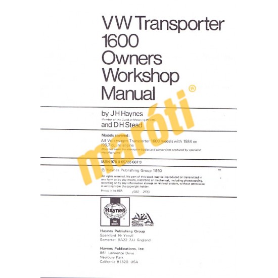 VW Transporter 1600 (1968 - 1979) All models