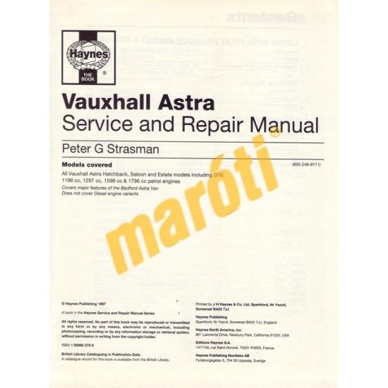 Vauxhall Astra (1980 to Oct 1984 Petrol)
