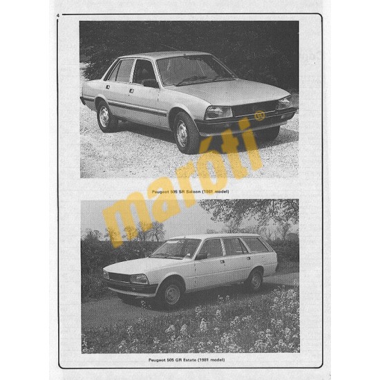 Peugeot 505 Petrol (1979 - 1989) up to G