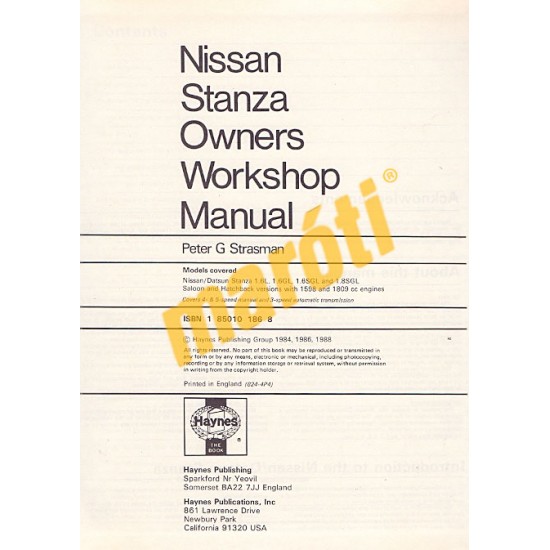 Nissan/Datsun Stanza (1982-1986)