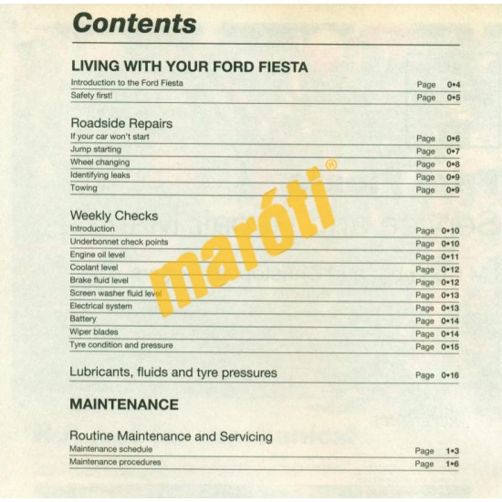 Ford Fiesta Aug (1983 to Feb 1989 Petrol)