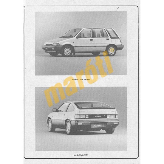 Honda Civic (Feb 84 - Oct 87) A to E