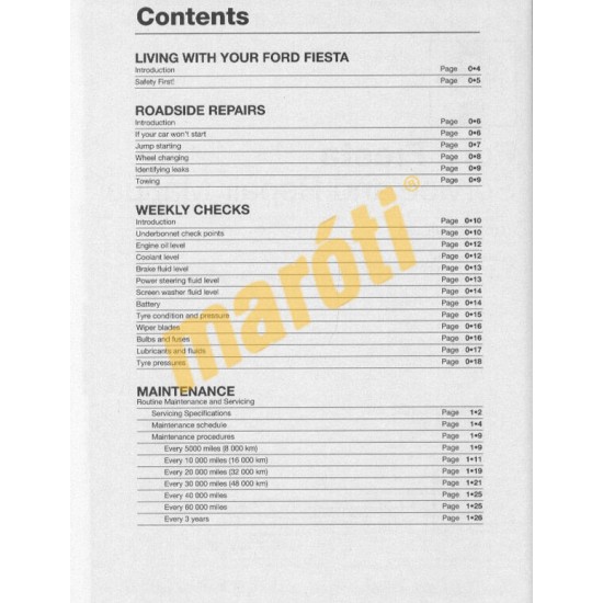 Ford Fiesta Petrol (Feb 89 - Oct 95) F to N