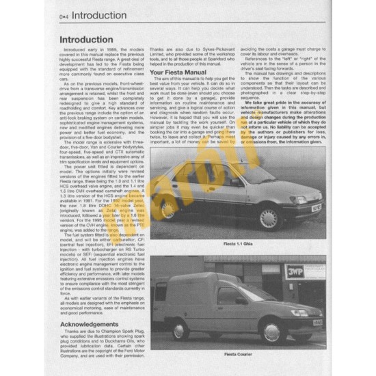 Ford Fiesta Petrol (Feb 89 - Oct 95) F to N