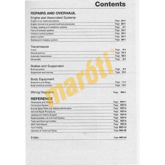 Rover 216 & 416 Petrol (1989 - 1996) G to N
