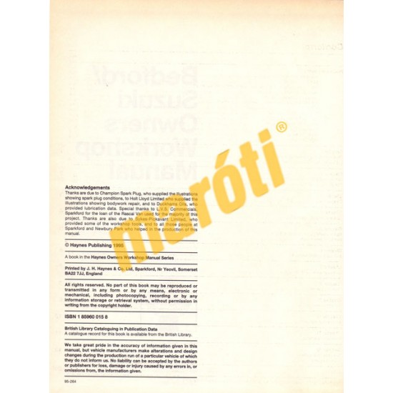 Bedford/Vauxhall Rascal & Suzuki Supecarry