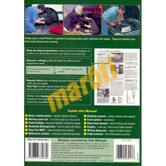 Land Rover 90, 110 & Defender Diesel (1983 - 07) up to 56