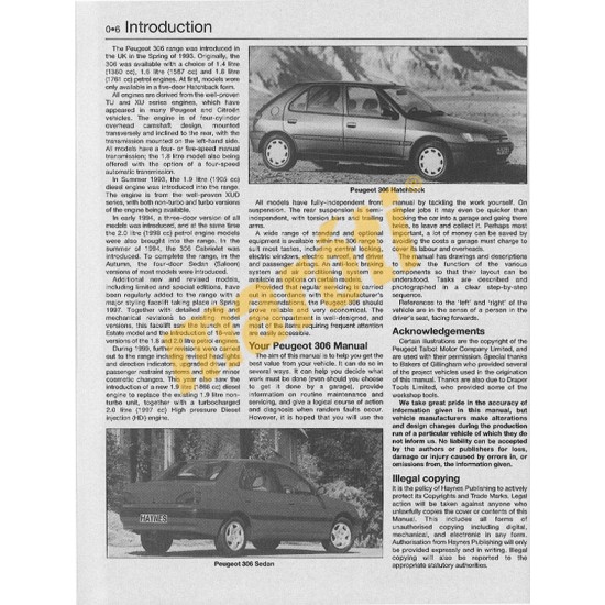 Peugeot 306 Petrol & Diesel (1993 - 02) K to 02