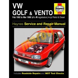 VW Golf & Vento Petrol & Diesel (Feb 92 - Mar 98) J to R