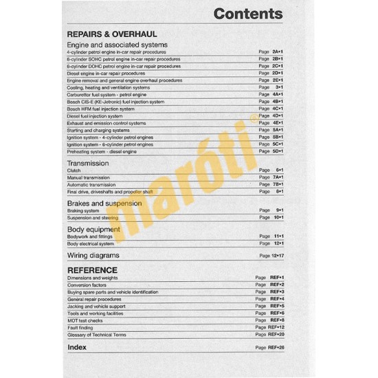 Mercedes-Benz 124 Series Petrol & Diesel (1985 - Aug 93) C to K