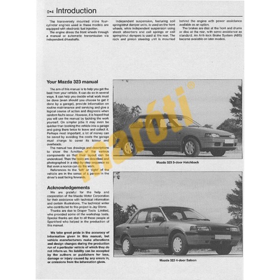 Mazda 323 (Oct 89 - 1998) G to R