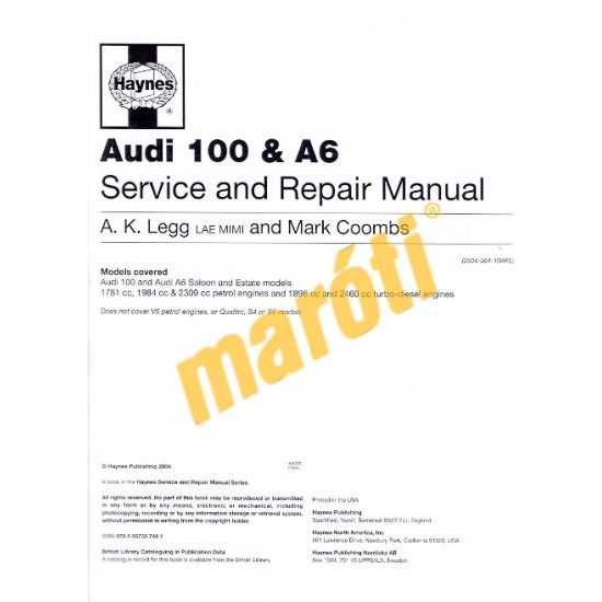 Audi 100 & A6 Petrol & Diesel (May 91 - May 97) H to P