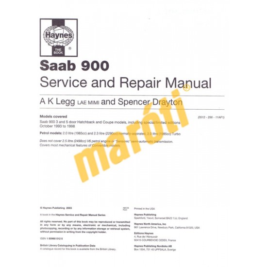 Saab 900 (Oct 93 - 1998) L to R