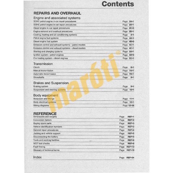 VW Golf & Bora Petrol & Diesel (April 1998 - 2000) R to X