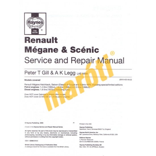 Renault Mégane & Scénic Petrol & Diesel (Apr 99 - 02) T to 52